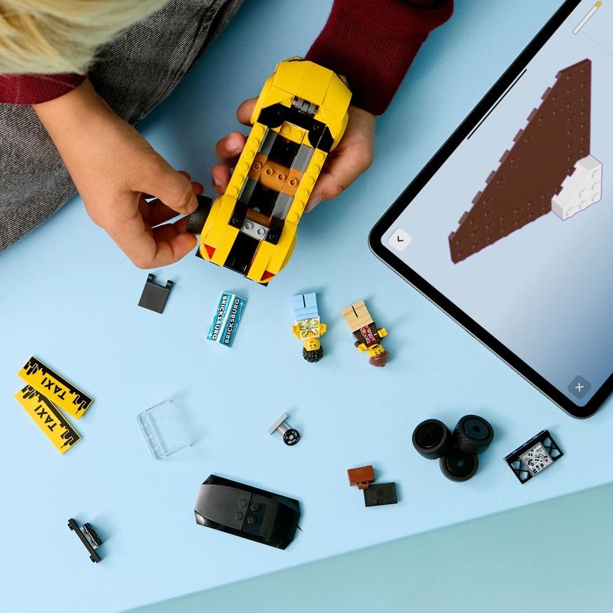 LEGO City Yellow Taxi Toy Model Car Kit 60487