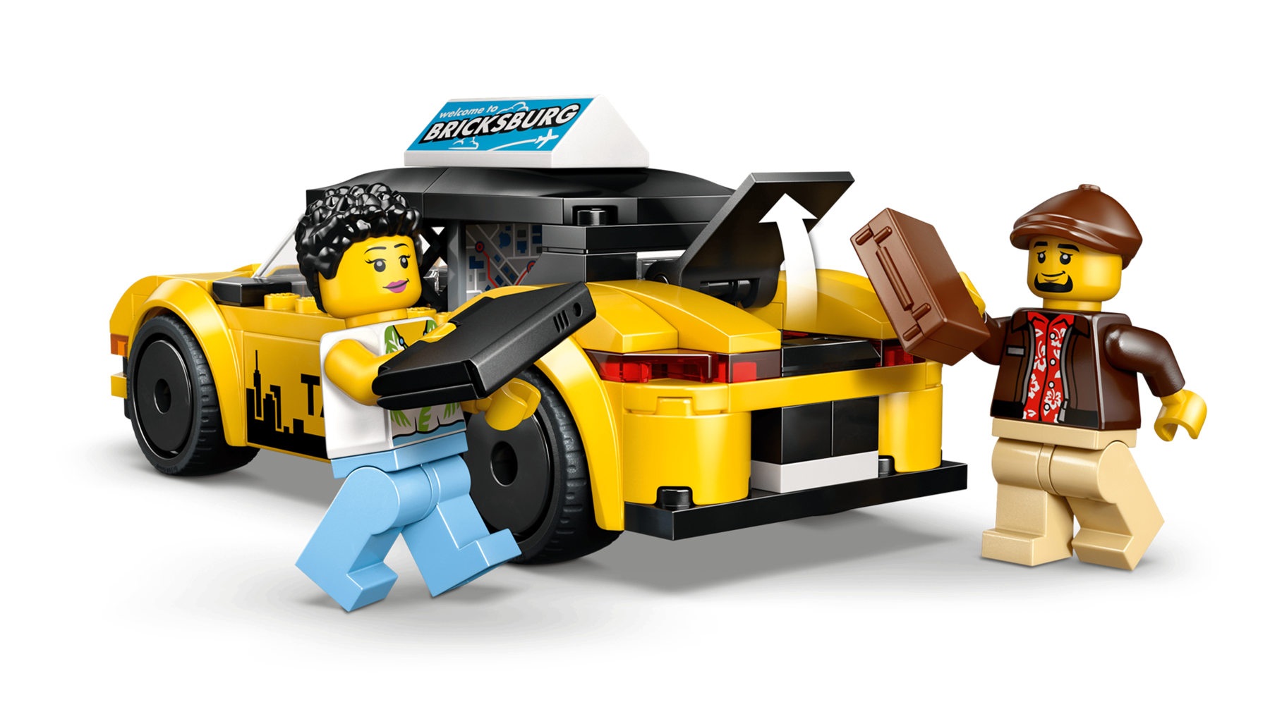 LEGO City Yellow Taxi Toy Model Car Kit 60487