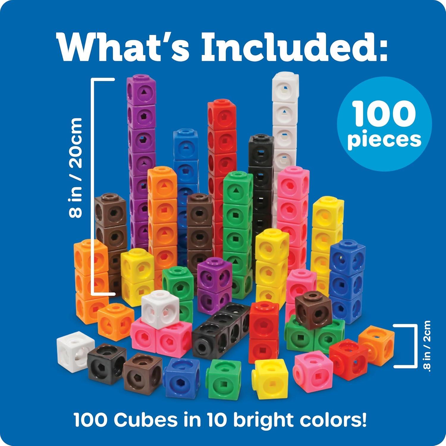 Learning Resources Numberblocks MathLink Set of 100 Cubes