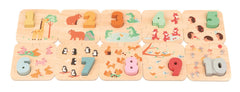 Lelin Wooden Number 1-10 Learning & Sorting Puzzle