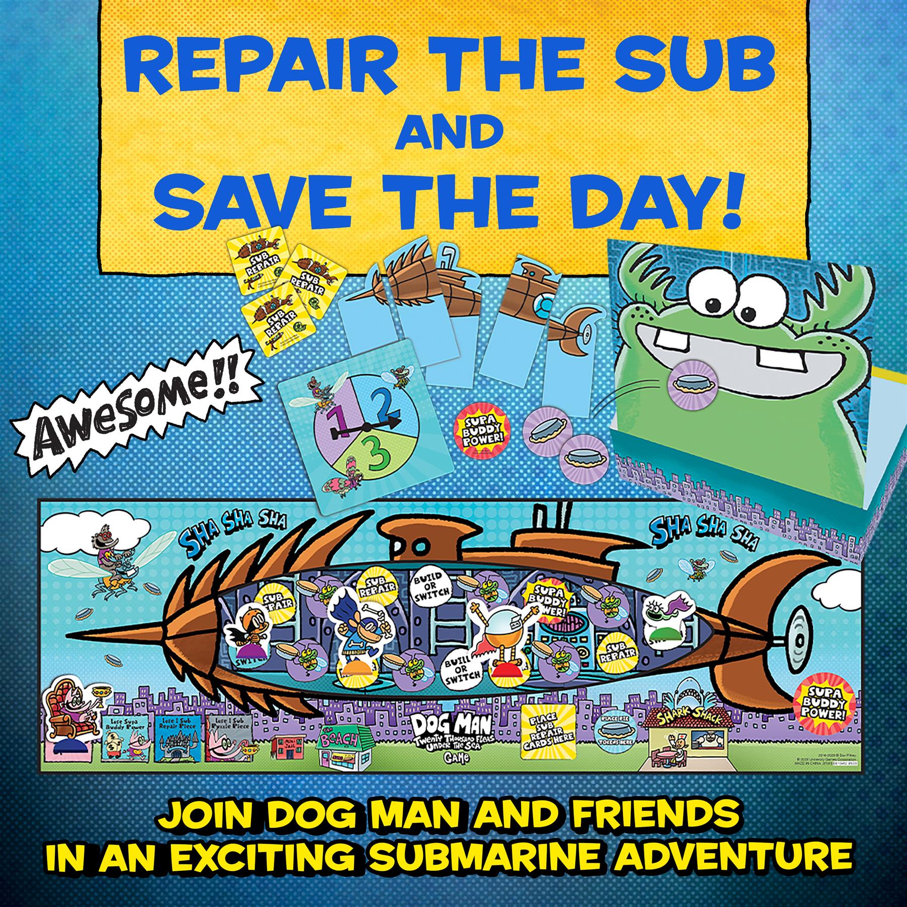 Dogman 20,000 Fleas Under The Sea Game Board Game