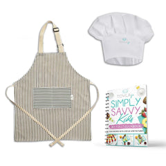 Tovla Jr. Montessori My First Cookbook, Apron & Hat Set