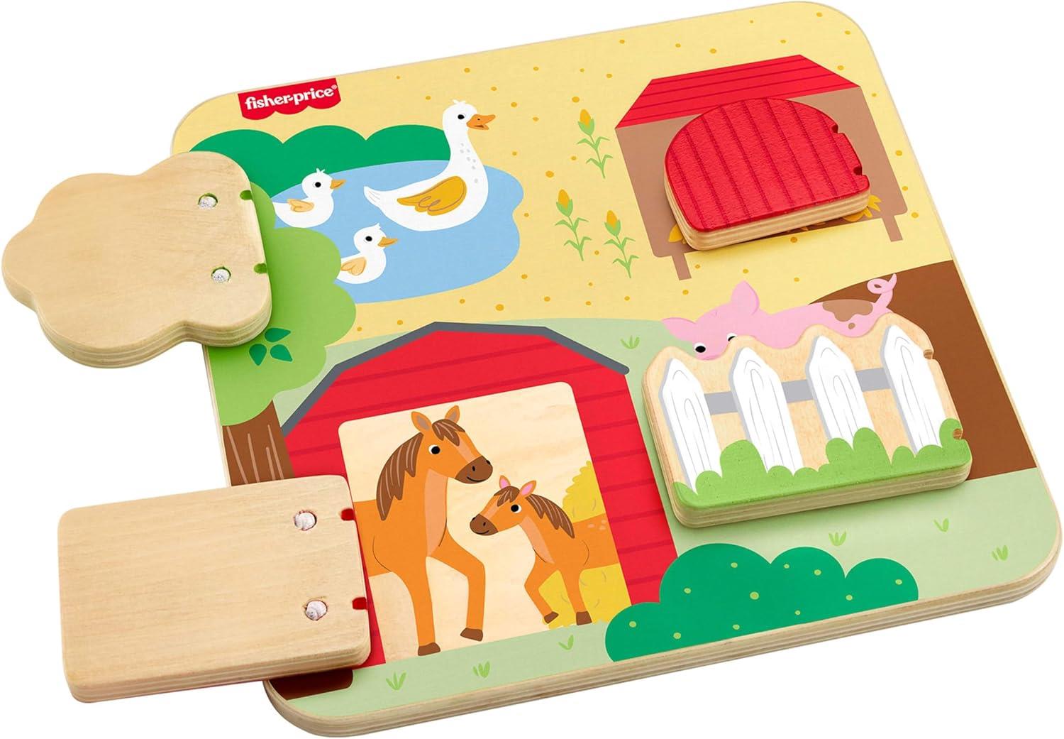 Fisher-Price Wooden Farm Animals Board
