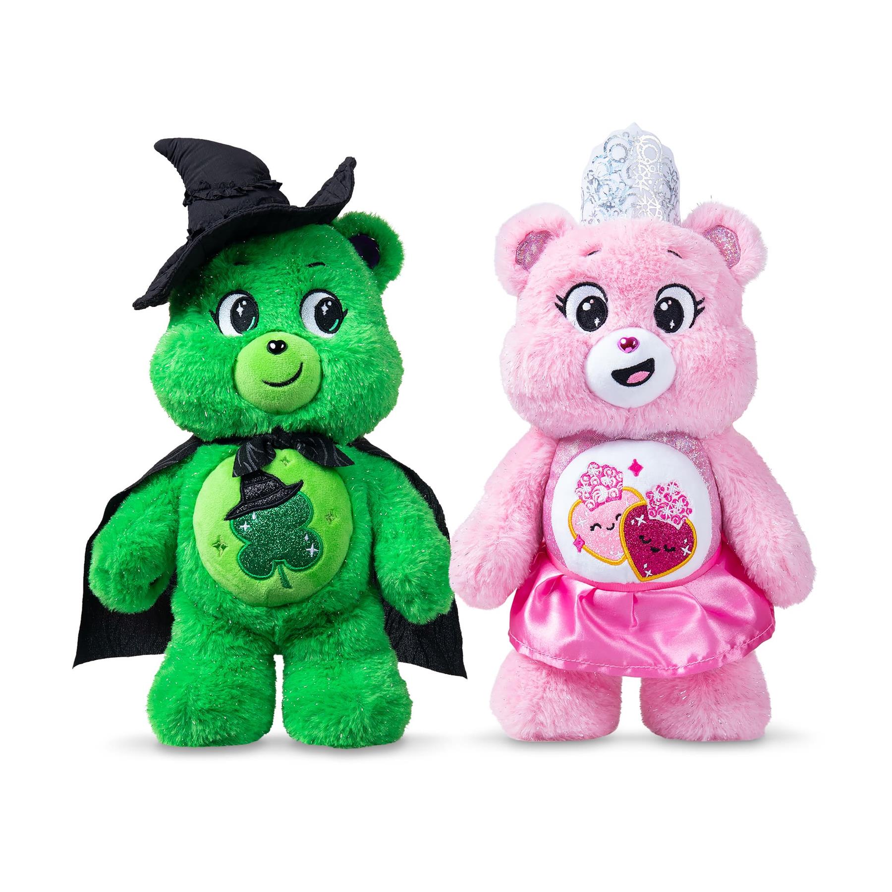 Care Bears Wicked Movie Plush - Love-a-Lot Bear as Glinda & Good Luck Bear as Elphaba