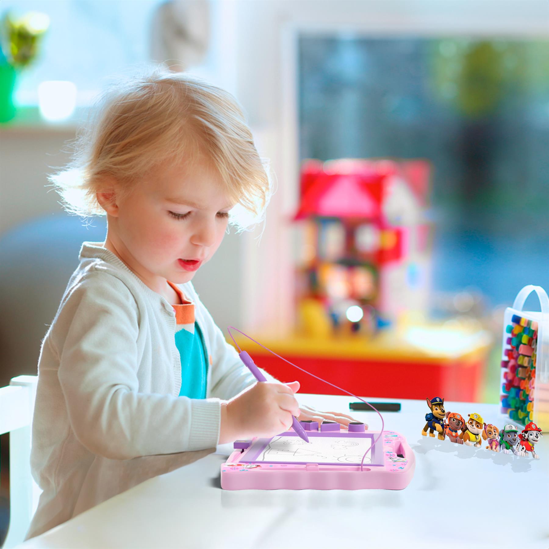 PAW Patrol Magnetic Drawing Board with Stylus and 3 Stamps - Pink