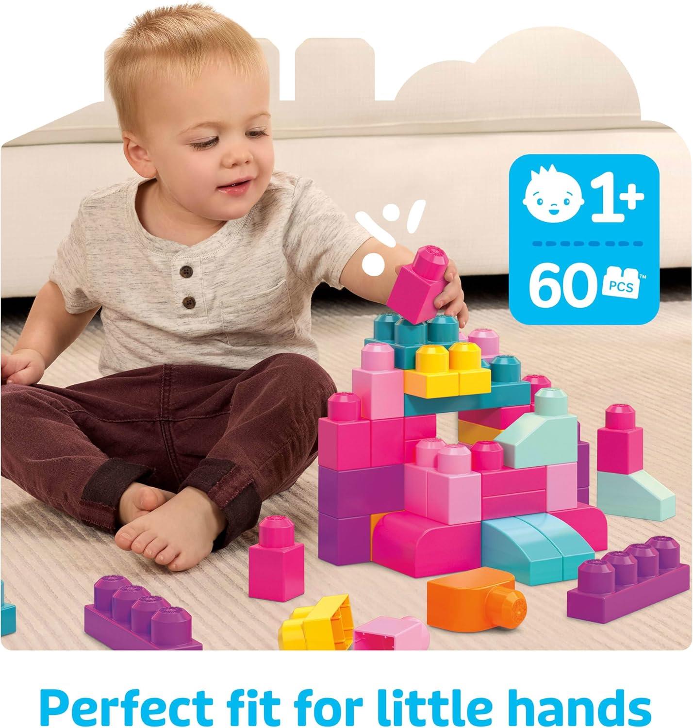 MEGA Bloks 60 Piece Big Building Bag - Pink
