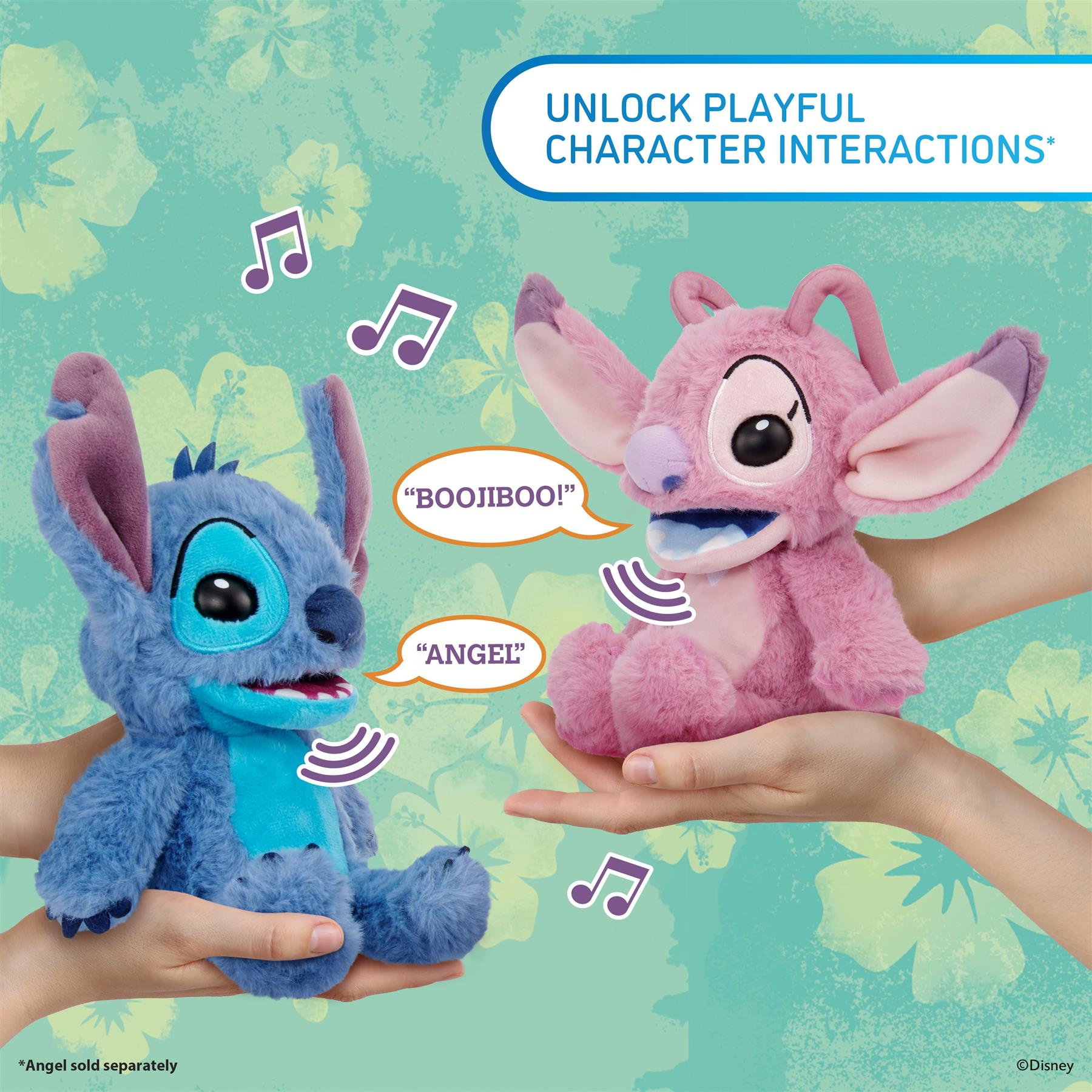 Disney Stitch Palm Puppetronic Plush