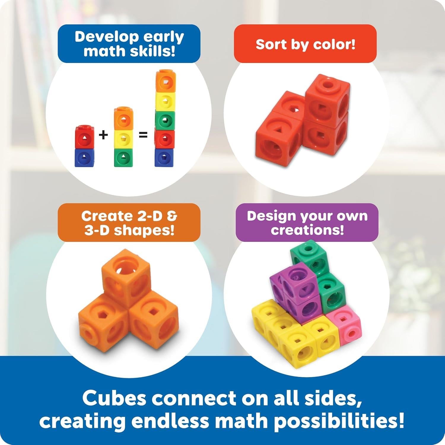 Learning Resources Numberblocks MathLink Set of 100 Cubes
