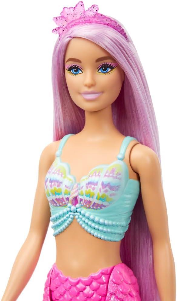 Barbie Mermaid Doll with 7-Inch-Long Pink Fantasy Hair