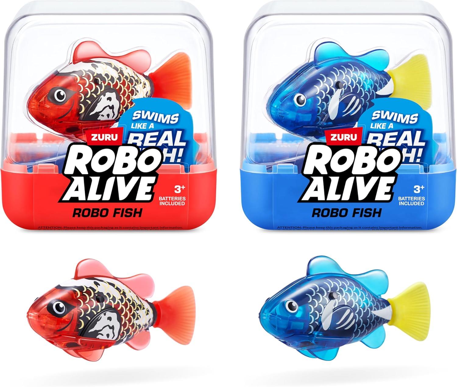 Zuru Robo Alive Fish 2 Pack - Blue & Red