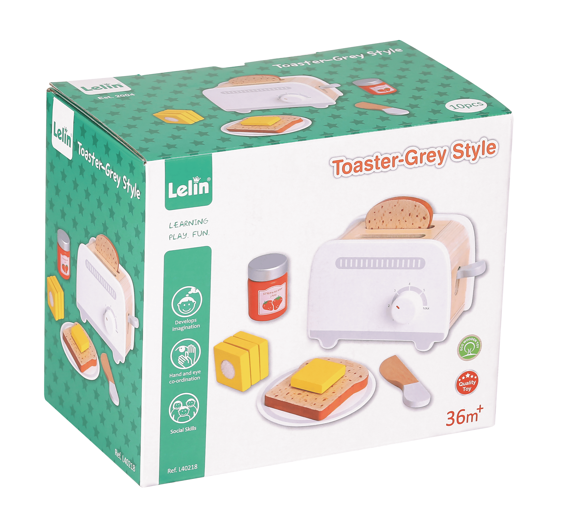 Lelin Wooden Toaster - Grey Style
