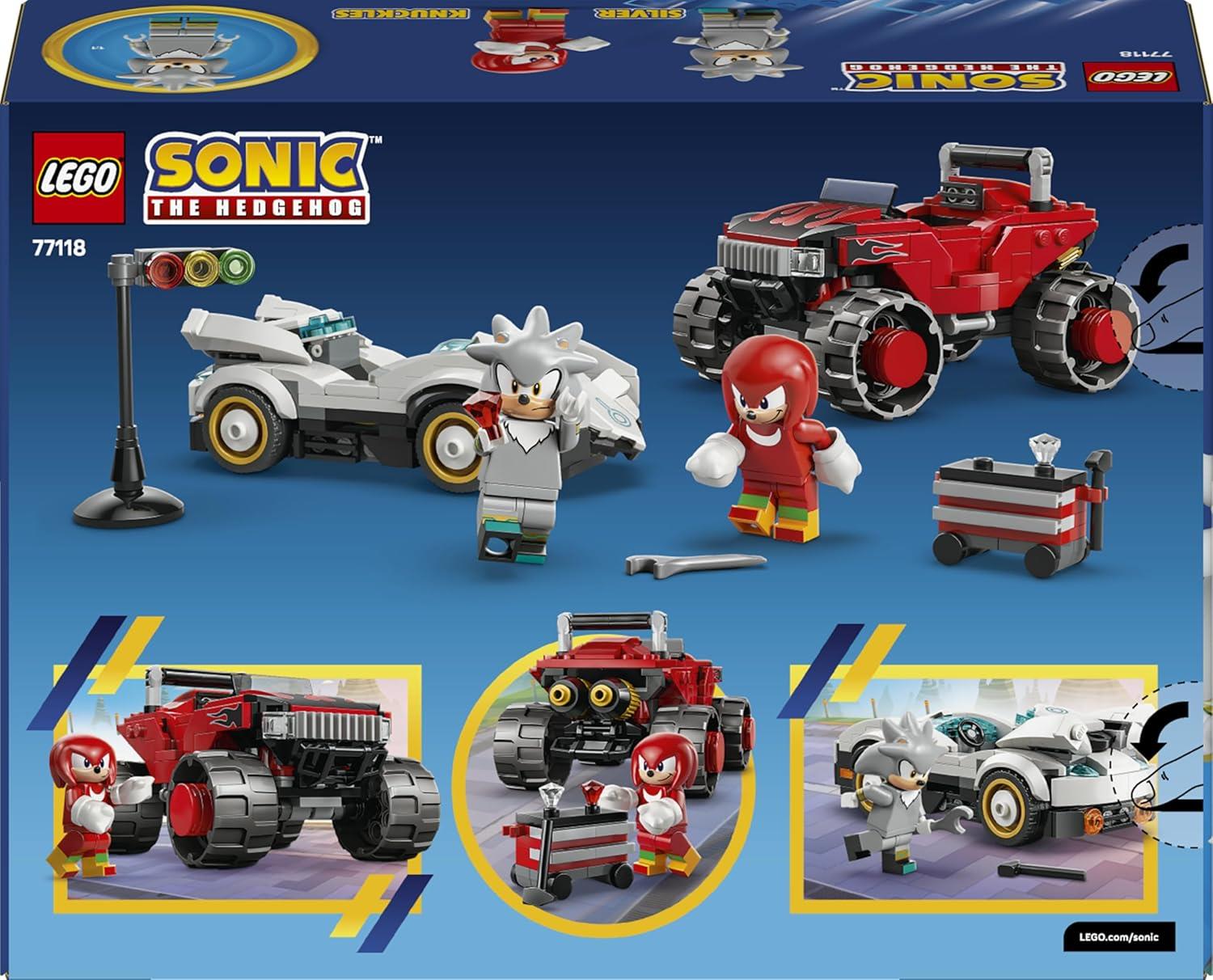 LEGO Sonic the Hedgehog Silver's Car vs. Knuckles' Monster Truck 77118