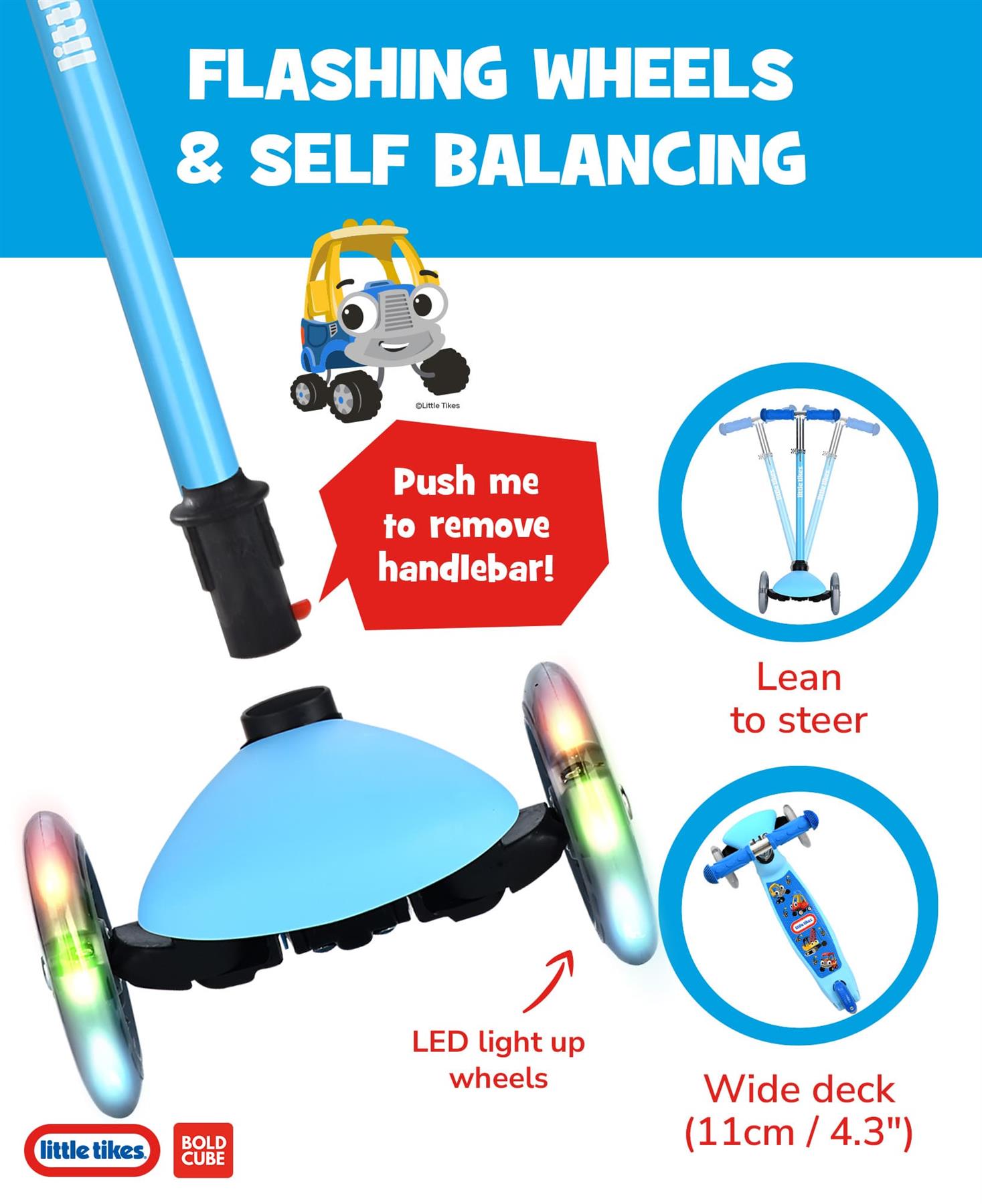 Little Tikes Kids 3 Wheel Scooter - Blue