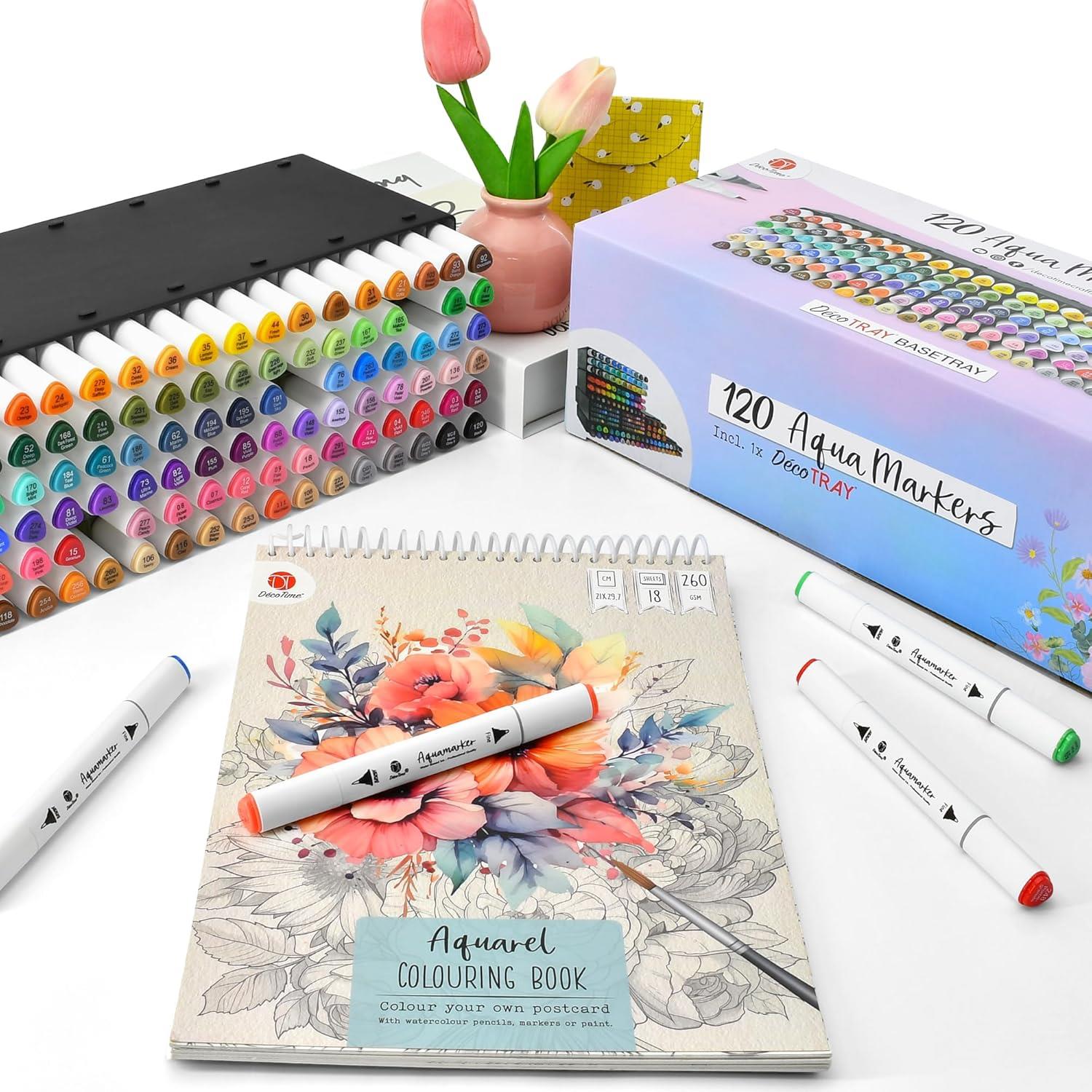 Deco Time 120 Aqua Markers in XXL Base Tray
