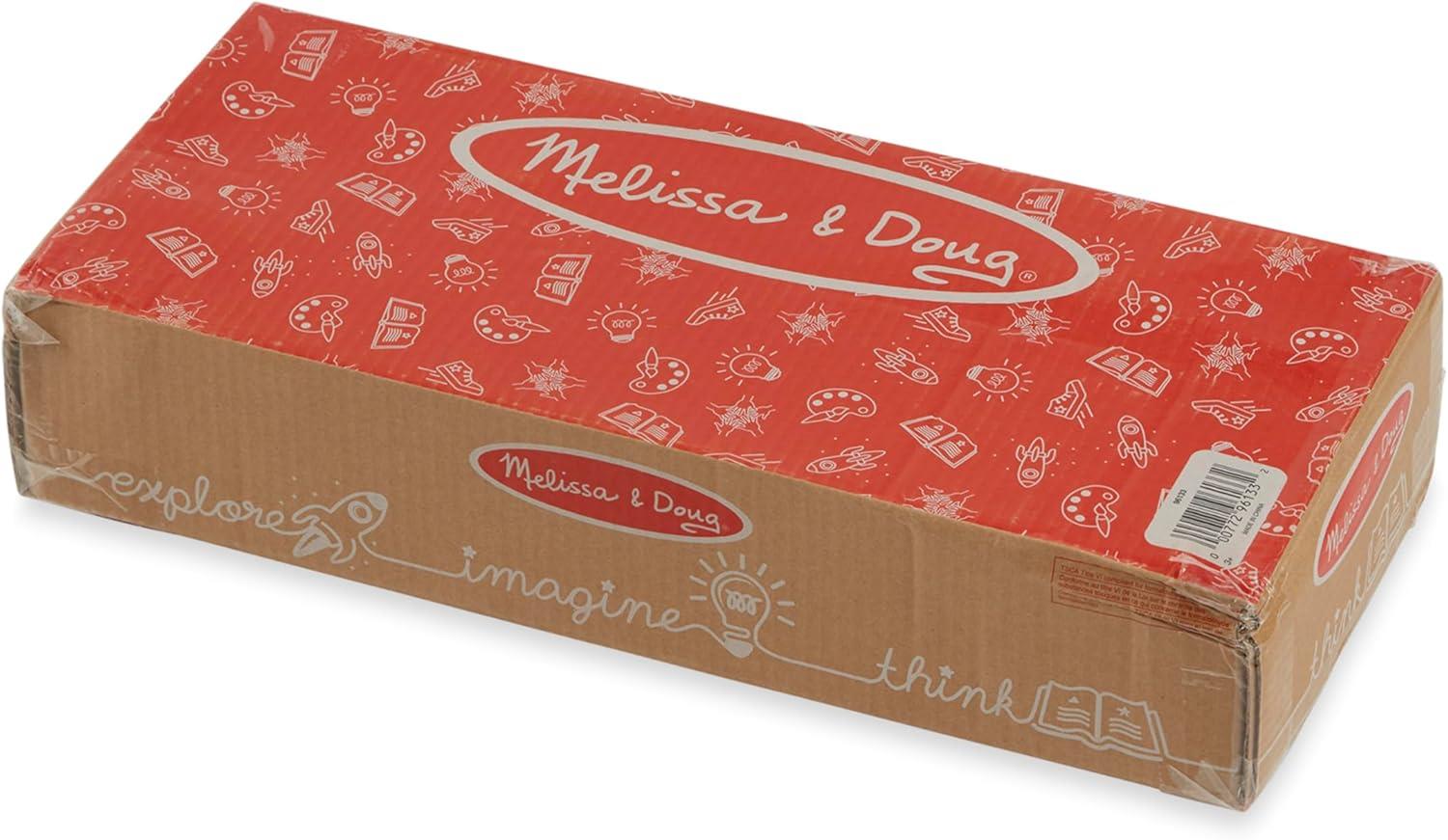 Melissa and Doug Wooden Mega Race Car Carrier with 6 Race Cars