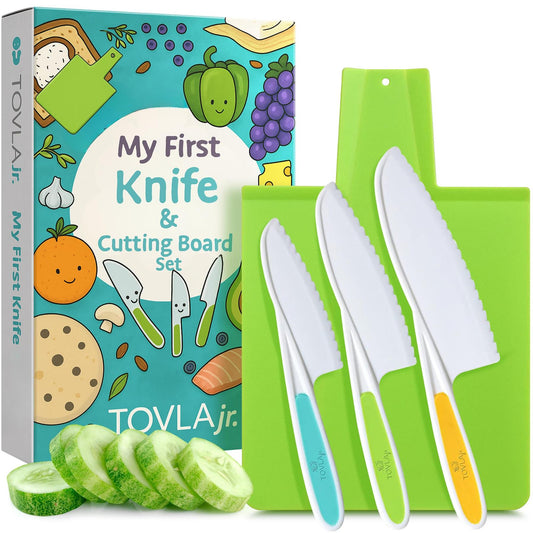 Tovla Jr. Montessori Premium Nylon Knife & Foldable Cutting Board Set