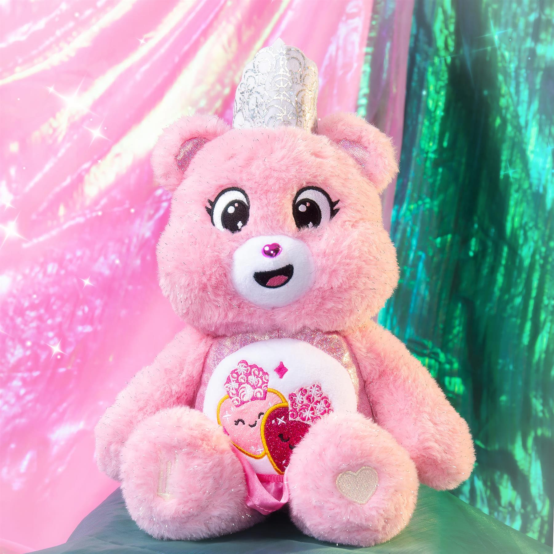 Care Bears Wicked Movie Plush - Love-a-Lot Bear as Glinda & Good Luck Bear as Elphaba