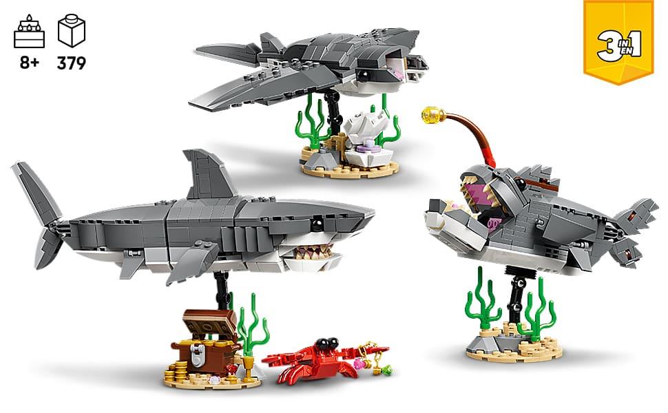 LEGO Creator 3-in-1 Fierce Shark with a Treasure Chest 31381