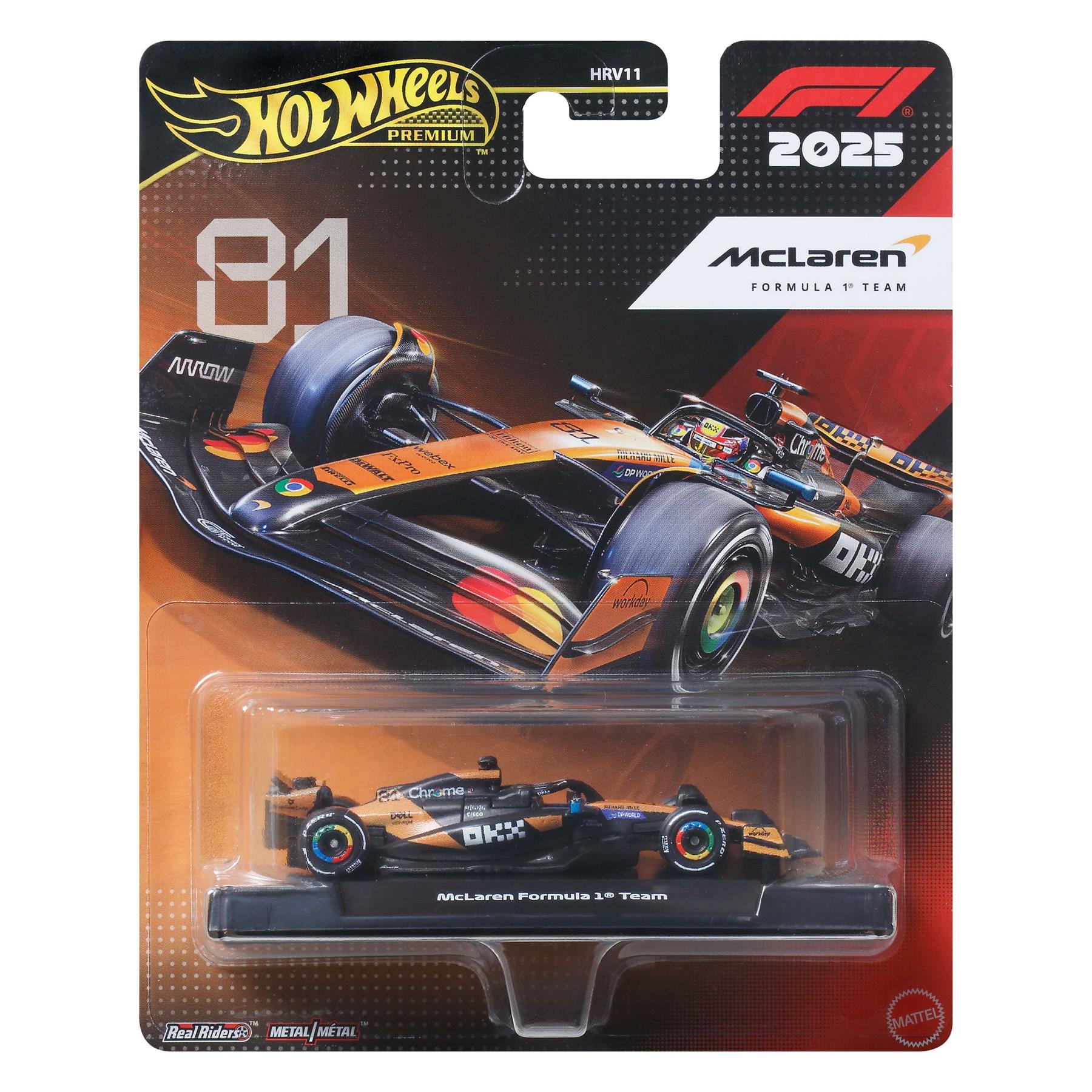 Hot Wheels 1:64 Scale Premium Die-Cast Formula 1 McLaren Oscar Piastri
