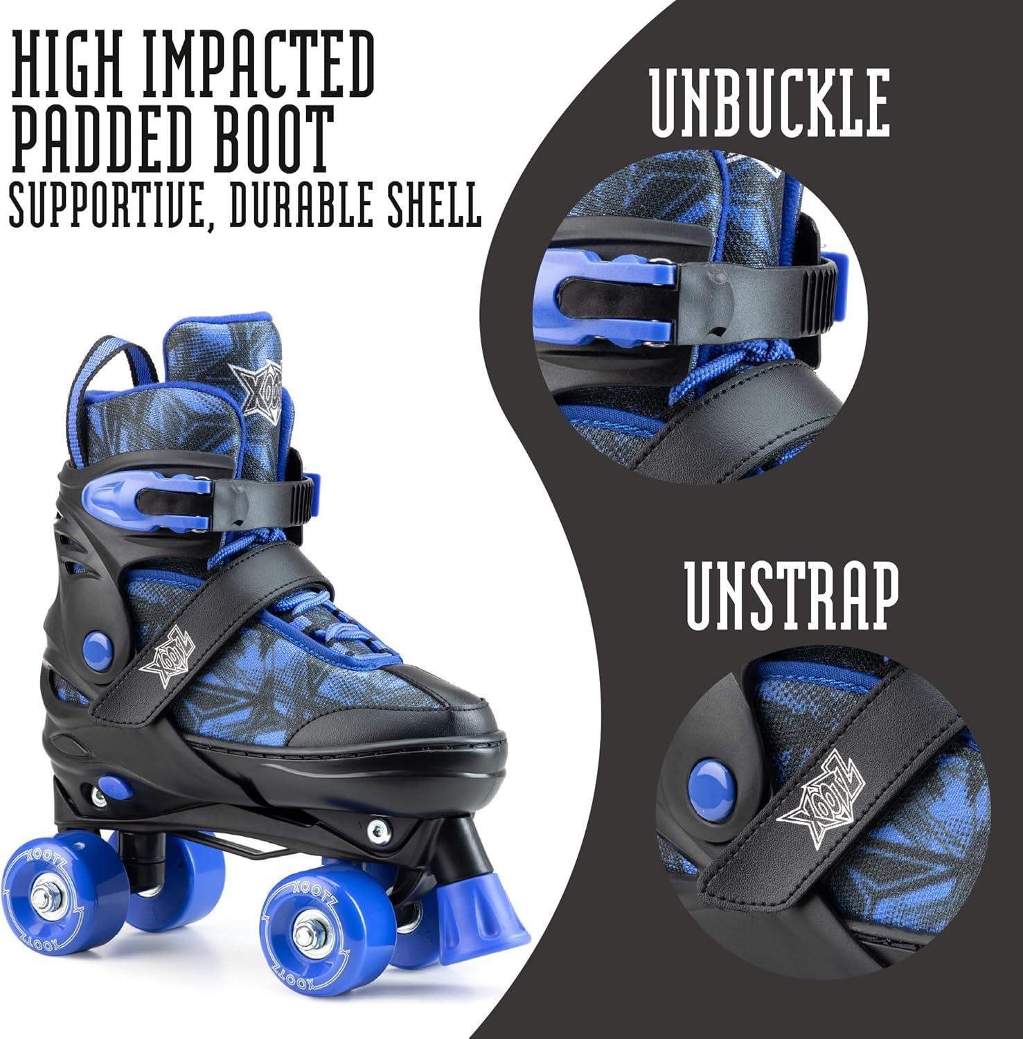 Xootz Semi Soft Jet Roller Skates 13C-3 - Blue