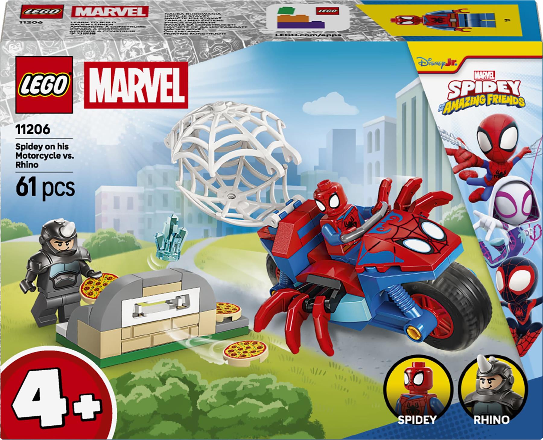 LEGO Marvel Spidey on his Motorcycle vs. Rhino 11206