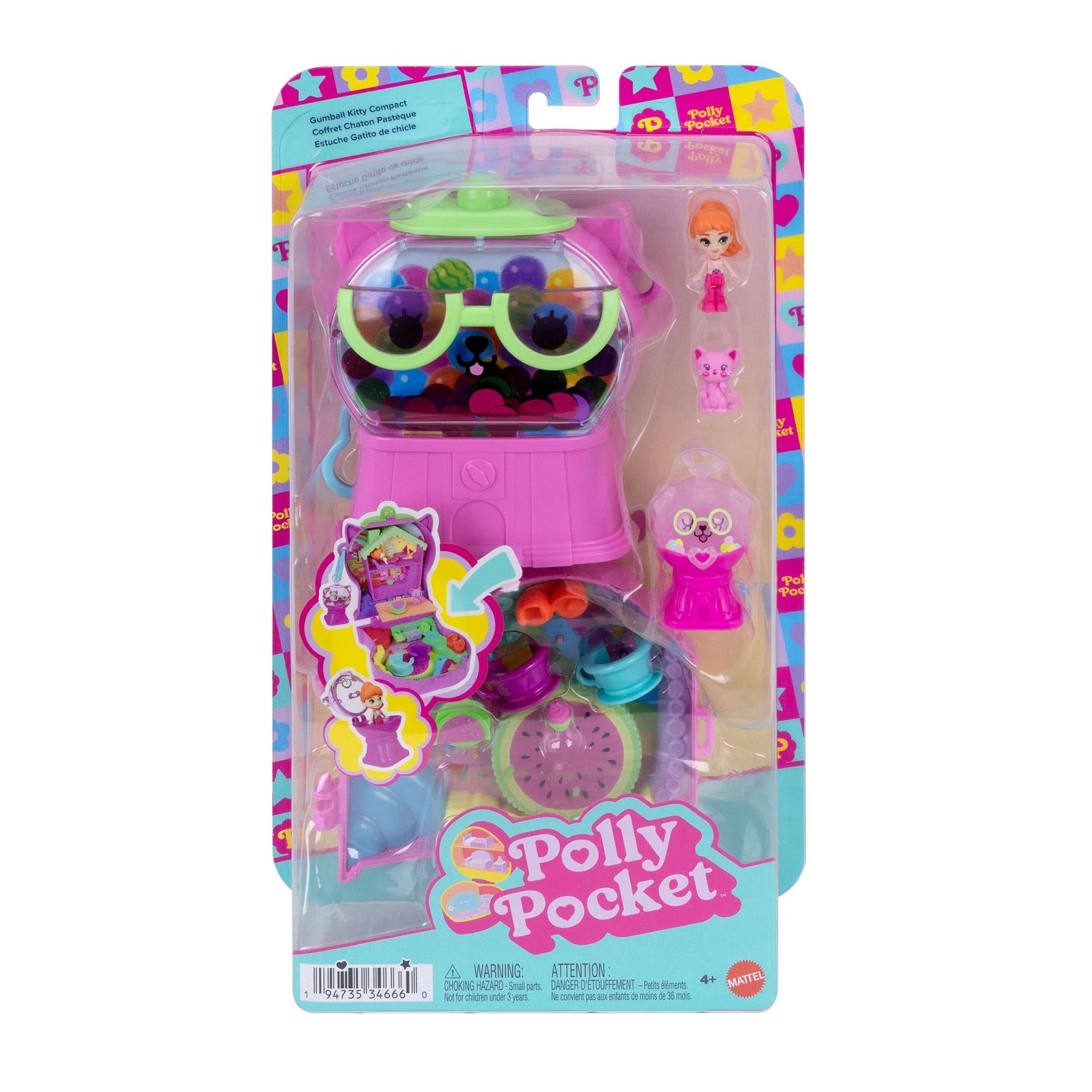 Polly Pocket Gumball Kitty Compact Playset