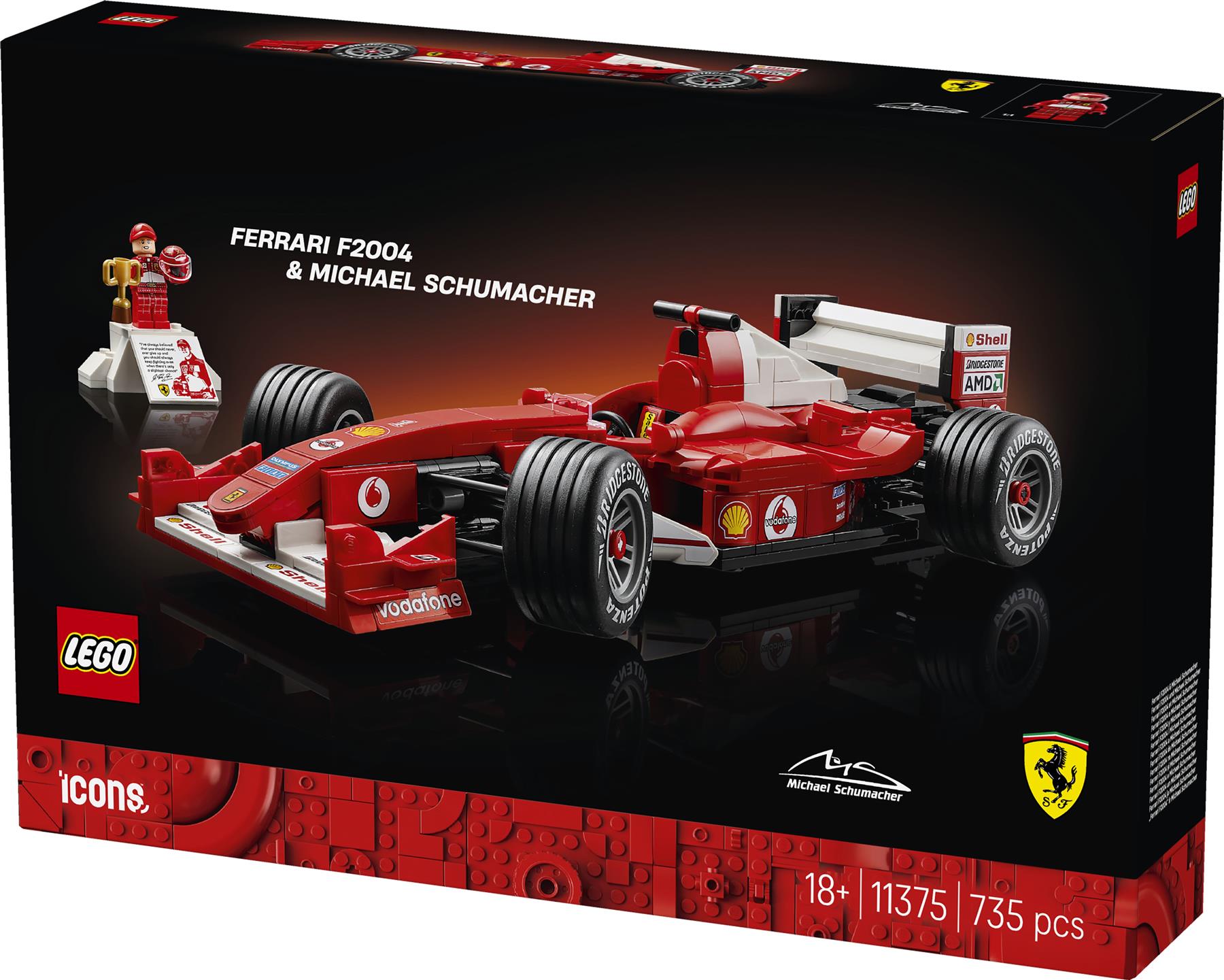 LEGO Icons Ferrari F2004 & Michael Schumacher 11375