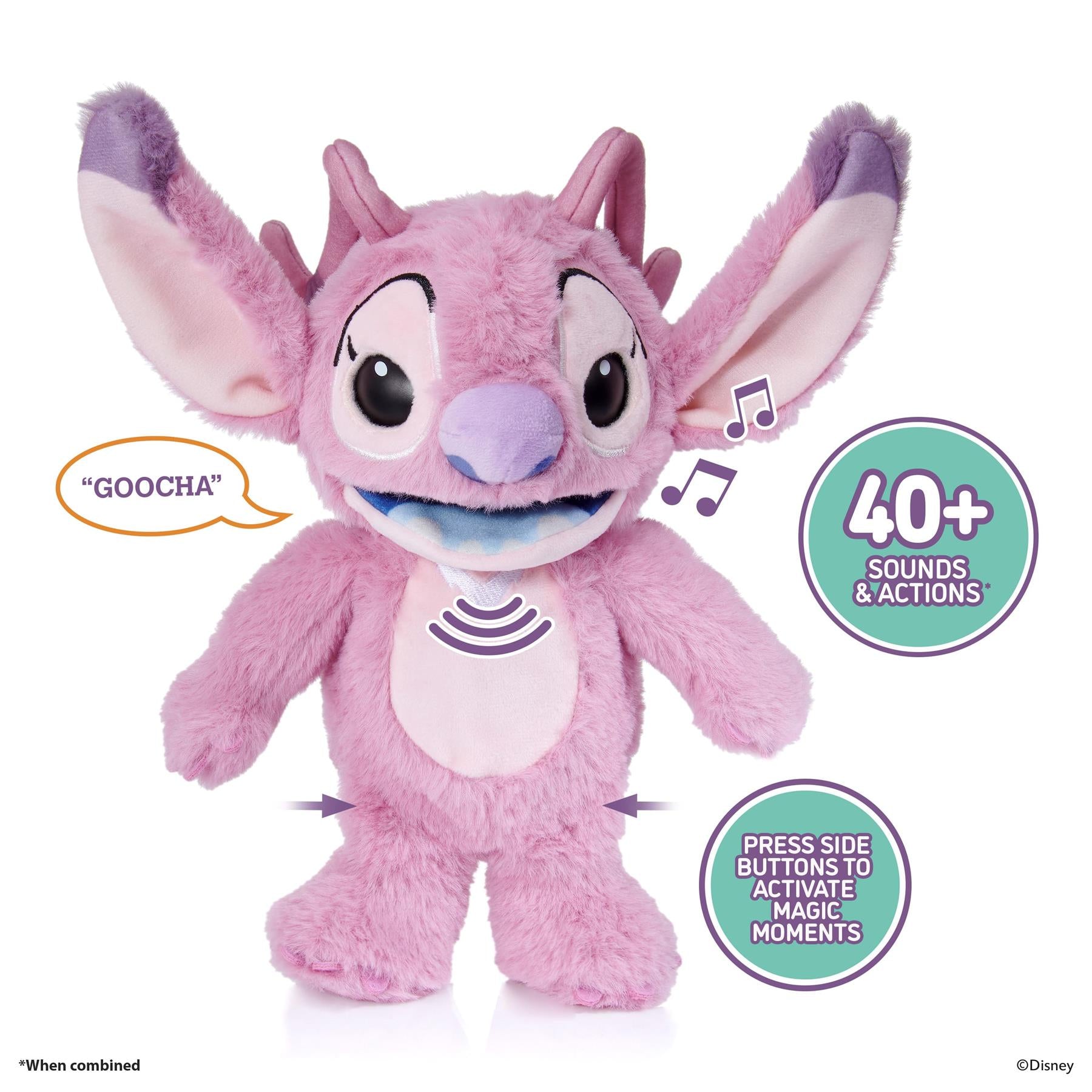 Disney Stitch Angel Palm Puppetronic Plush