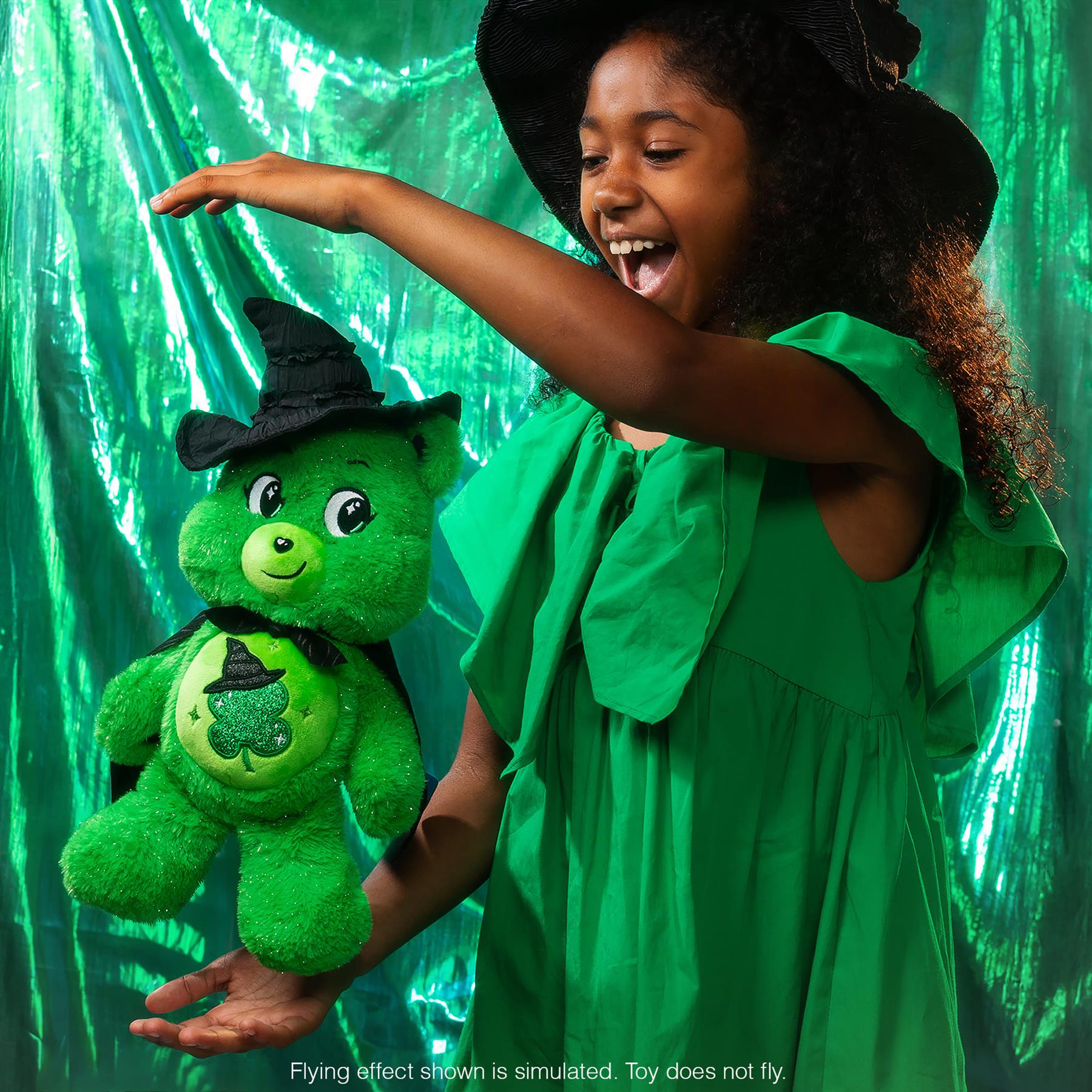 Care Bears Wicked Movie Plush - Love-a-Lot Bear as Glinda & Good Luck Bear as Elphaba