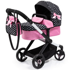 Bayer Doll Pram Xeo - Pink & Black