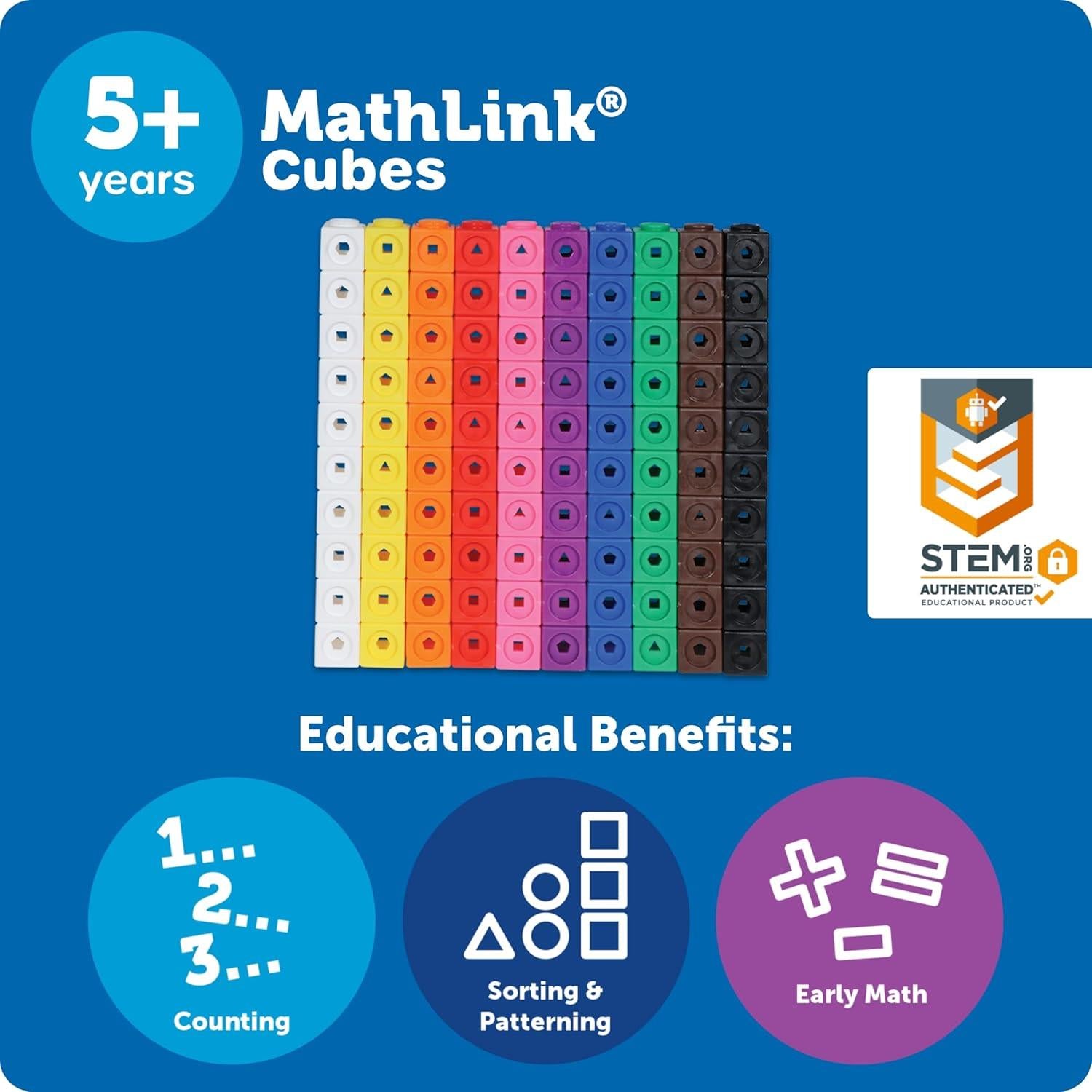 Learning Resources Numberblocks MathLink Set of 100 Cubes