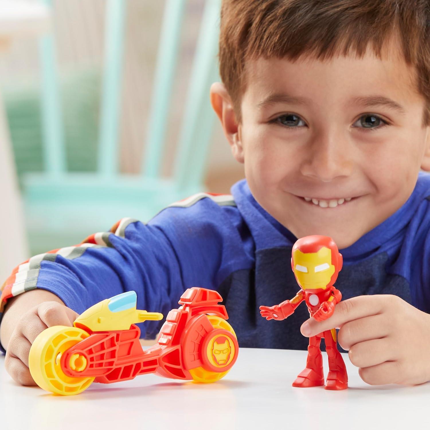 Marvel Spidey and His Amazing Friends Iron Man Action Figure Playset