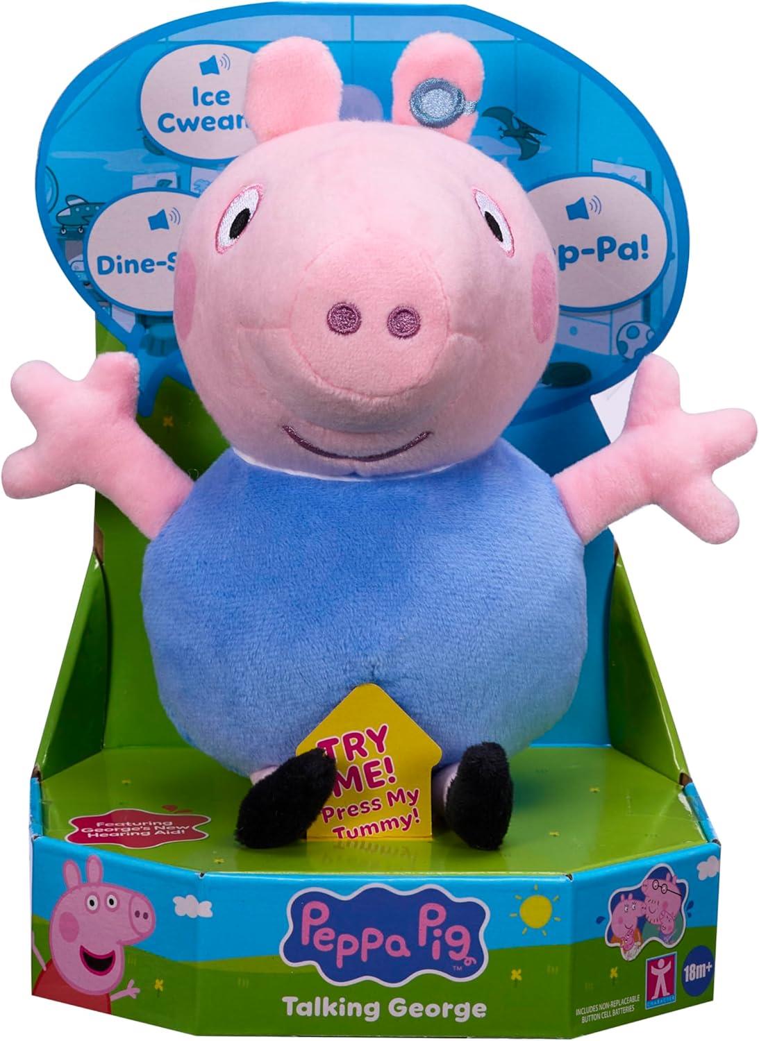 Peppa Pig Talking  Plush Doll with Sound Effects - George