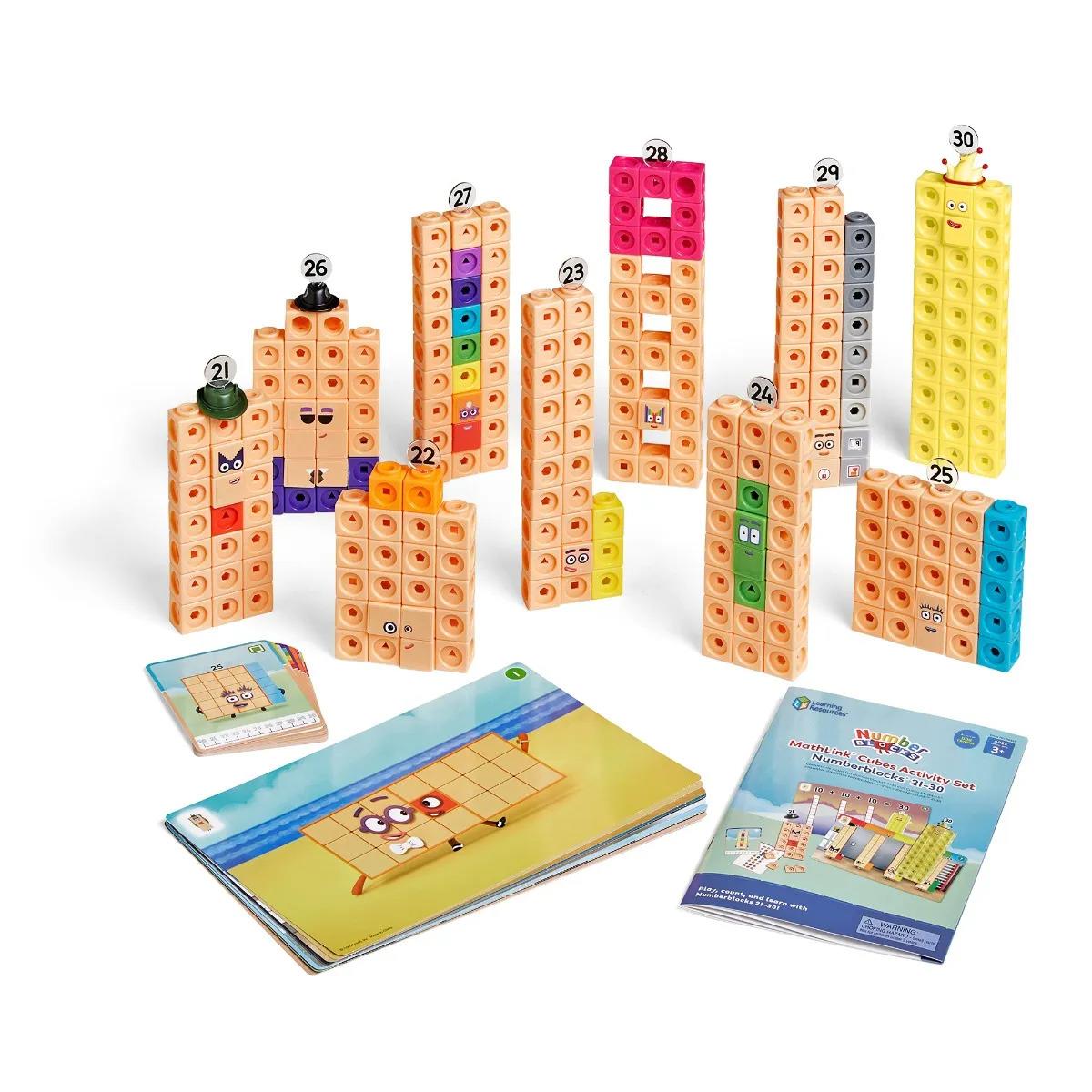 Learning Resources Numberblocks MathLink Cubes 21-30 Activity Set