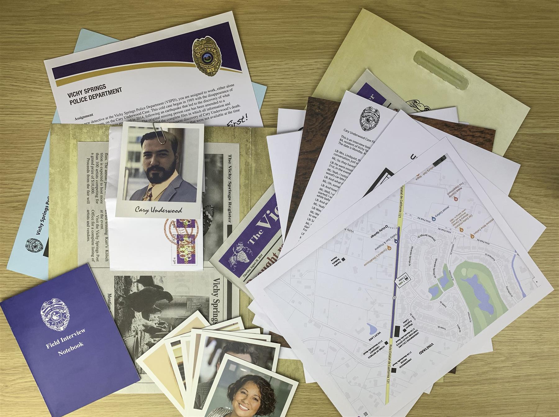 Murder Mystery Party Case Files - Underwood Cellars