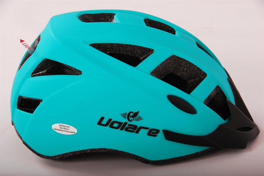 Volare 54-58 cm Bicycle Helmet - Green with LED Light