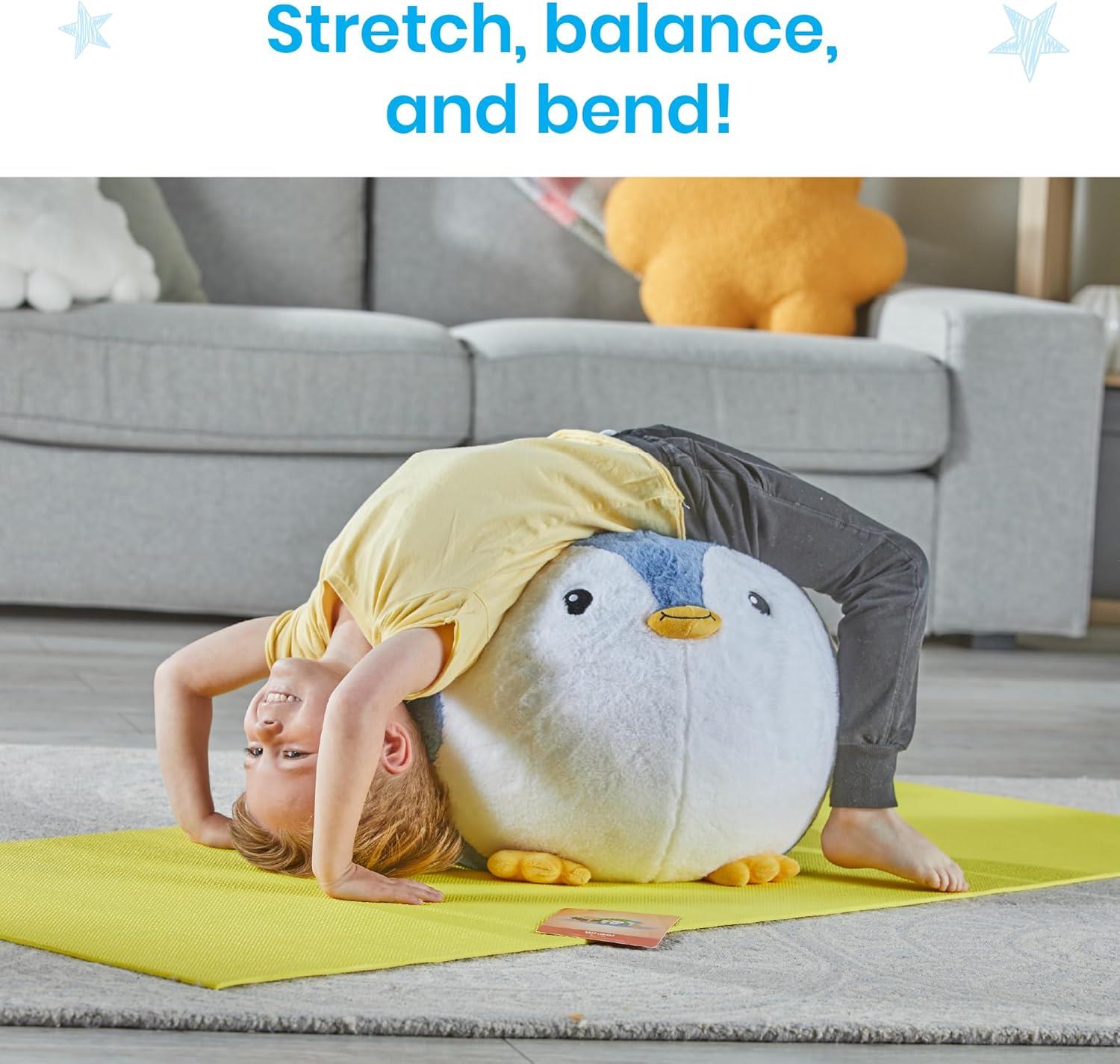 Yoga Ball Buddy with BubblePlush - Penguin