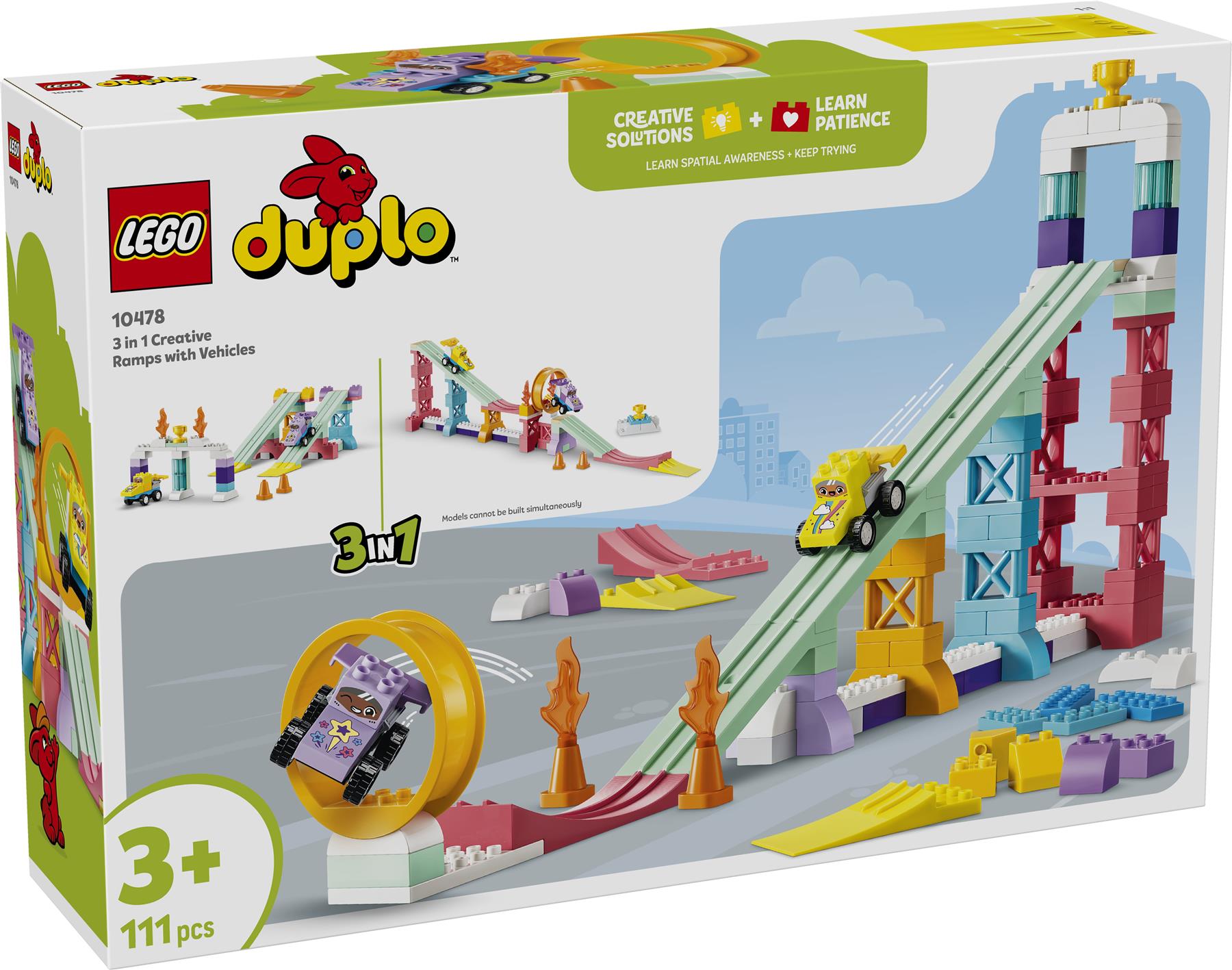 LEGO Duplo 3 in 1 Creative Ramps with Vehicles 10478