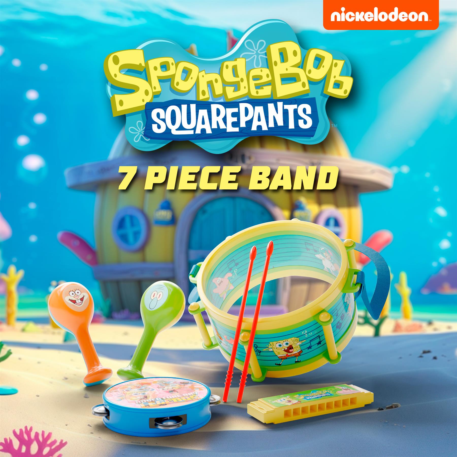 Spongebob 7 Piece Band Drums