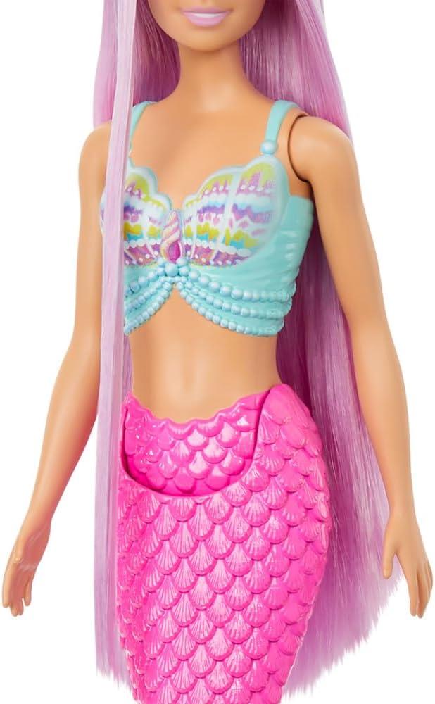 Barbie Mermaid Doll with 7-Inch-Long Pink Fantasy Hair