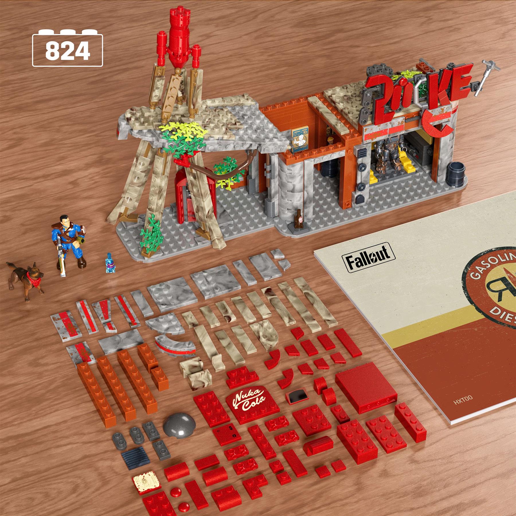 MEGA Fallout Red Rocket Building Toy Kit with 2 Action Figures