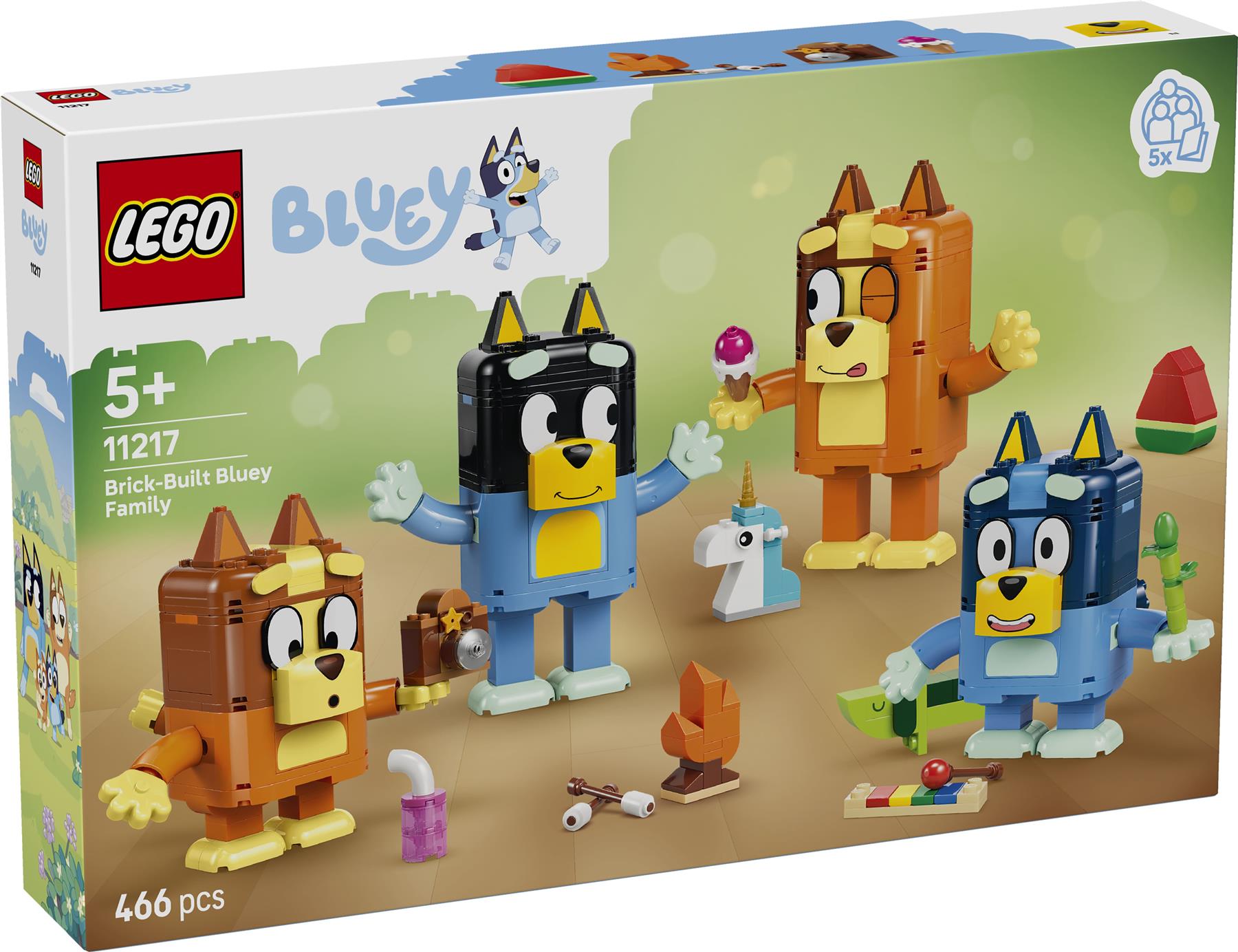LEGO Bluey Brick-Built Bluey Family 11217