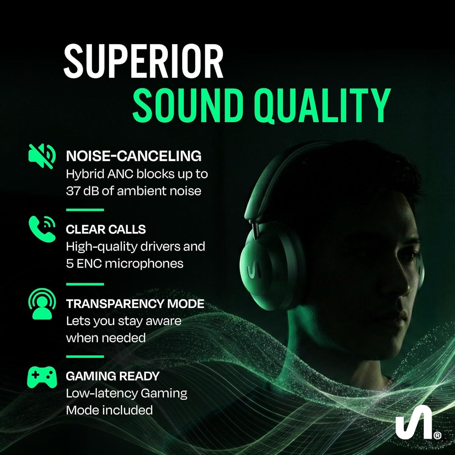 The Next Sound by Tiësto Hybrid Active Noise Canceling Headphones