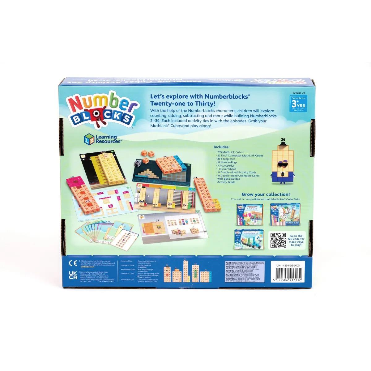 Learning Resources Numberblocks MathLink Cubes 21-30 Activity Set