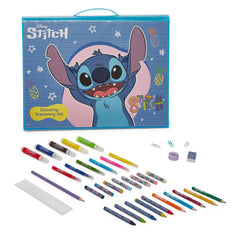 Disney Stitch 162 Piece Childrens Easel Set with Whiteboard, Chalkboard & Accessories