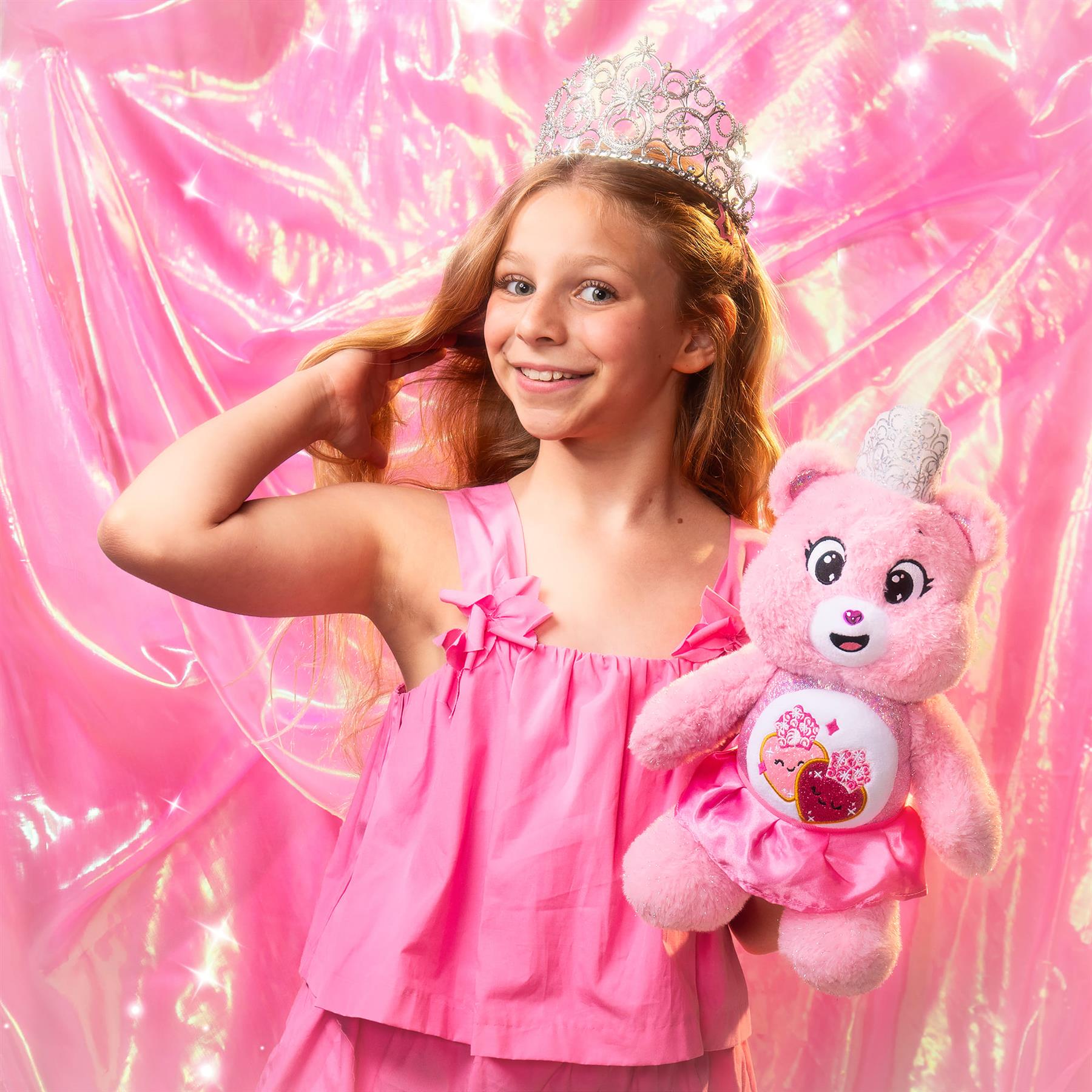 Care Bears Wicked Movie Plush - Love-a-Lot Bear as Glinda & Good Luck Bear as Elphaba