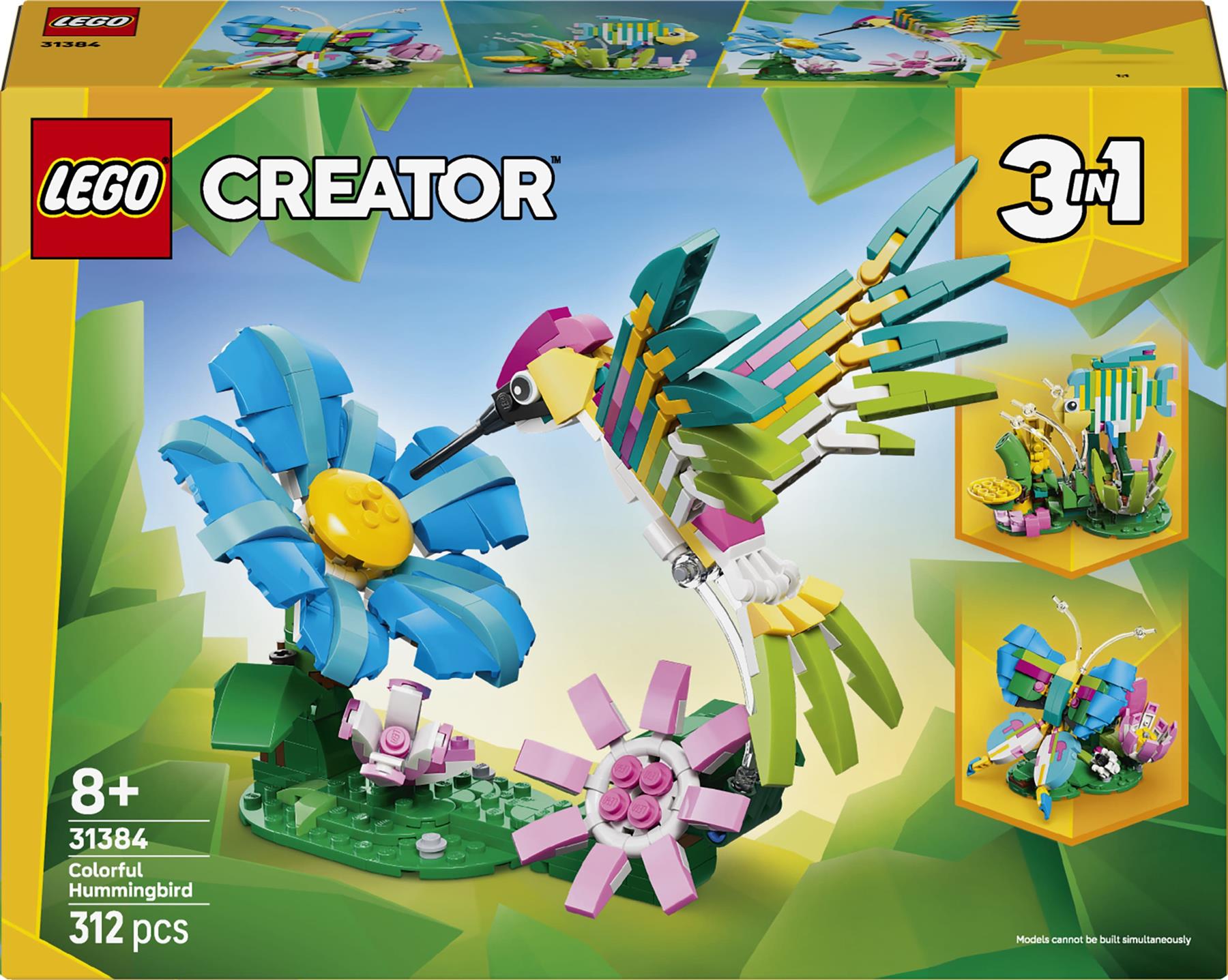 LEGO Creator 3-in-1 Wild Animals Colourful Hummingbird 31384