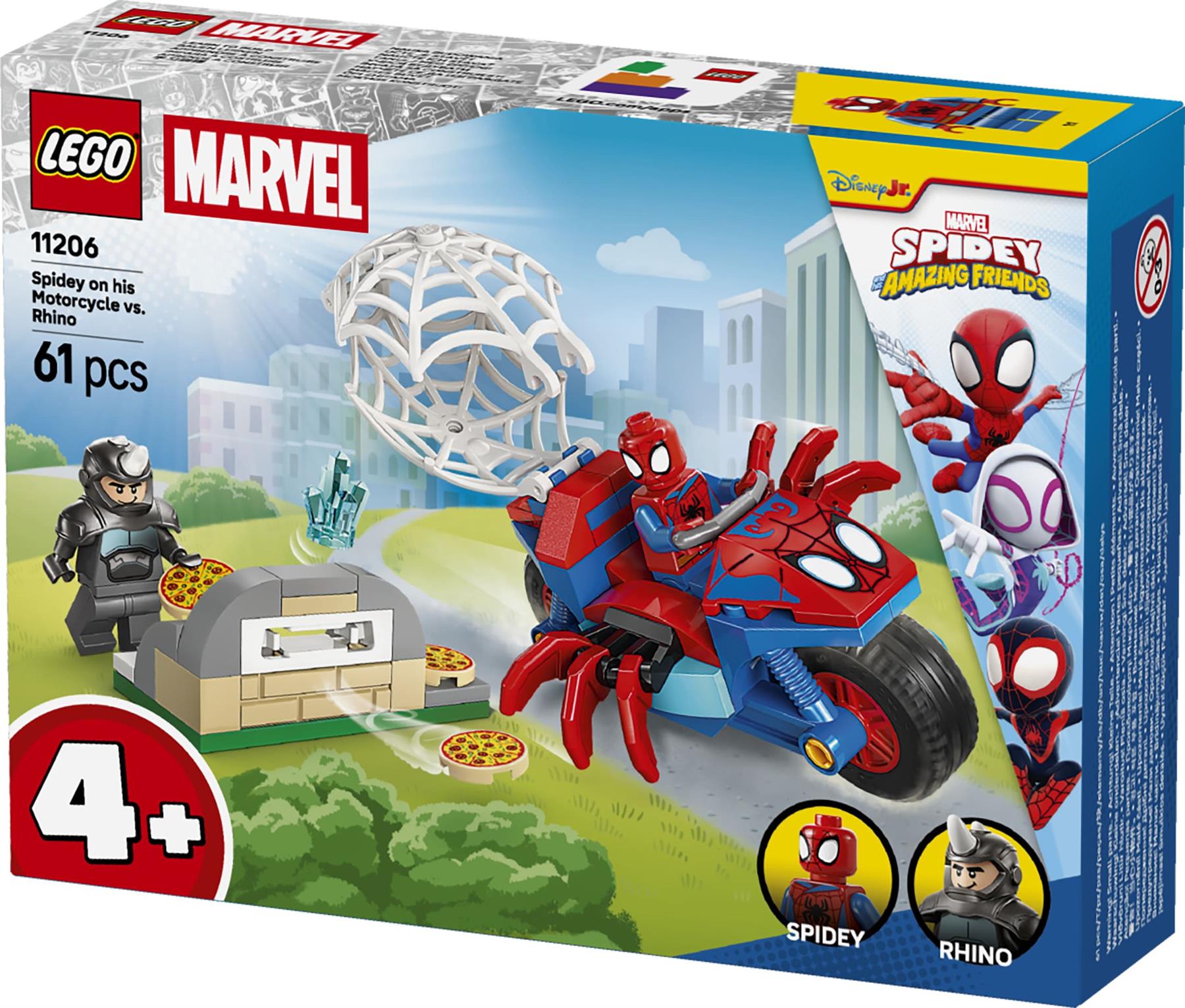 LEGO Marvel Spidey on his Motorcycle vs. Rhino 11206