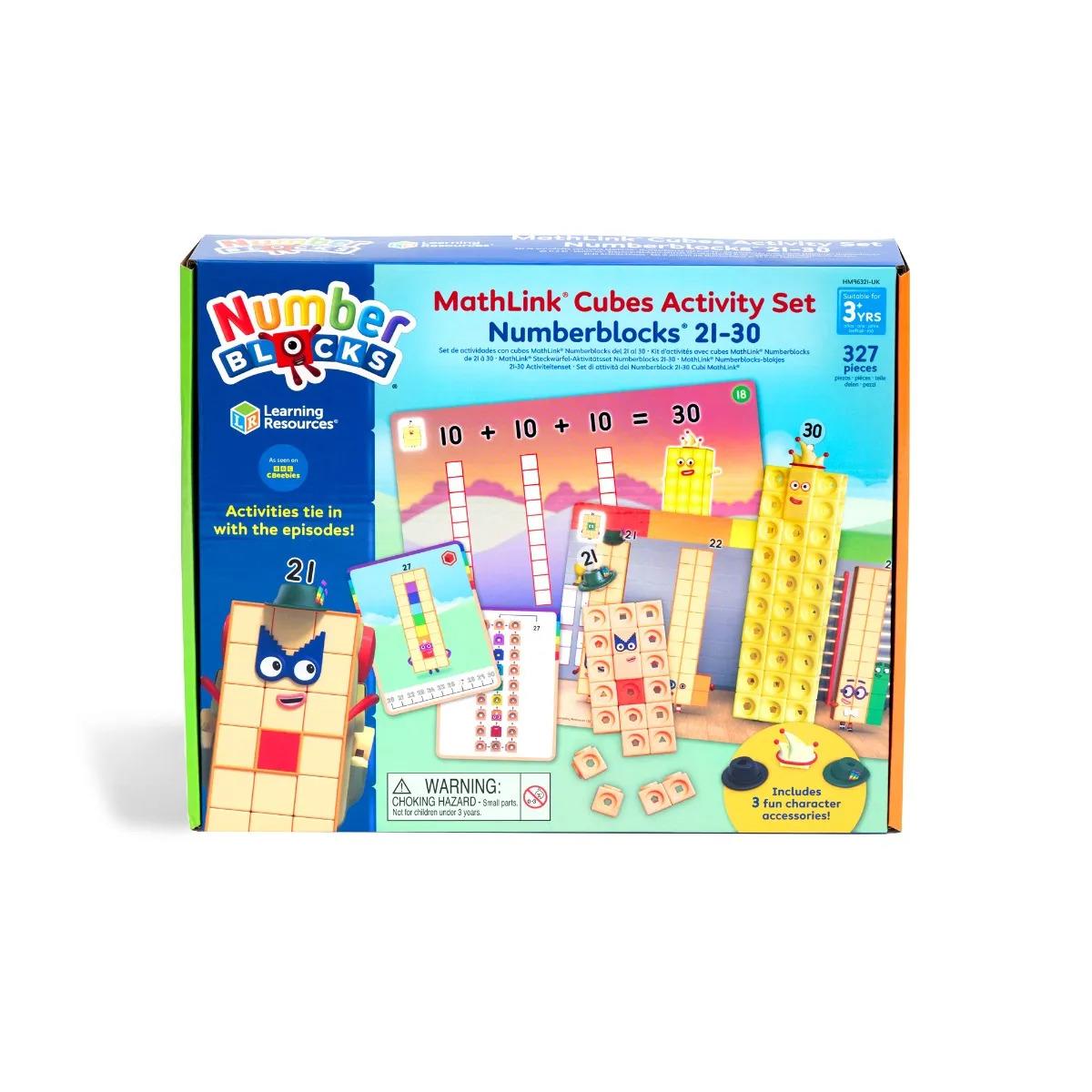 Learning Resources Numberblocks MathLink Cubes 21-30 Activity Set