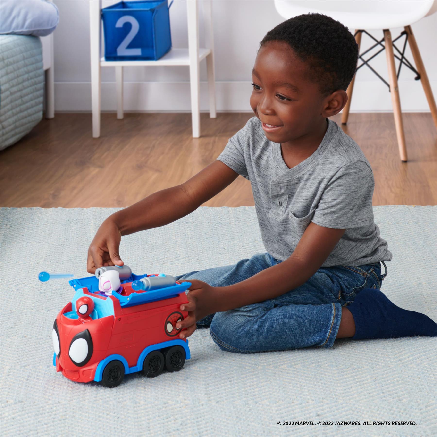 Marvel Spidey and His Amazing Friends Web Spinning Hauler 8 Inch 3-In-1 Transforming Vehicle